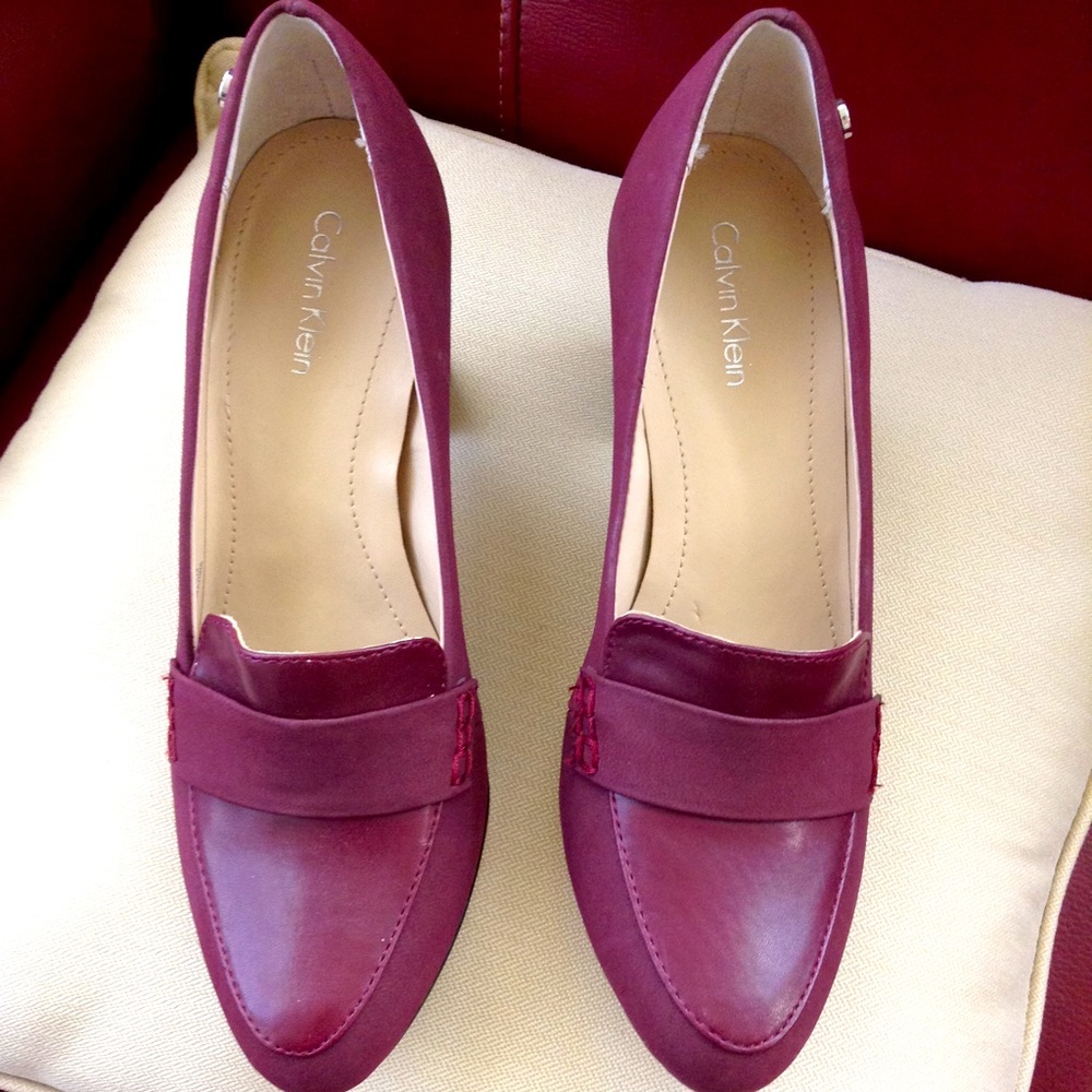 Calvin Klein Burgundy Loafers